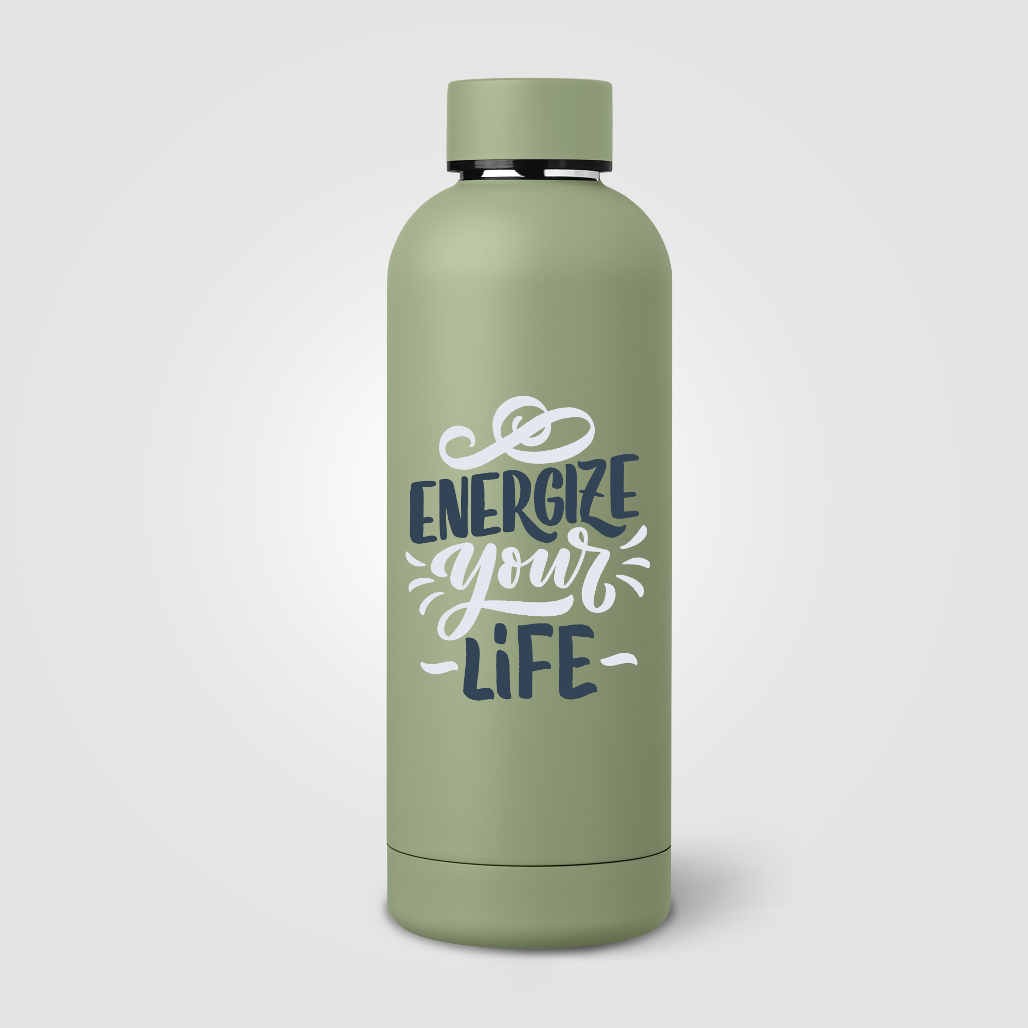 Gourde isotherme en acier recyclé 530 ml personnalisable Astrid Vert 